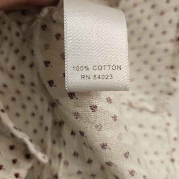 Vintage Y2K Banana Republic button down blouse size XS Maple print 100% cotton - Picture 4 of 4